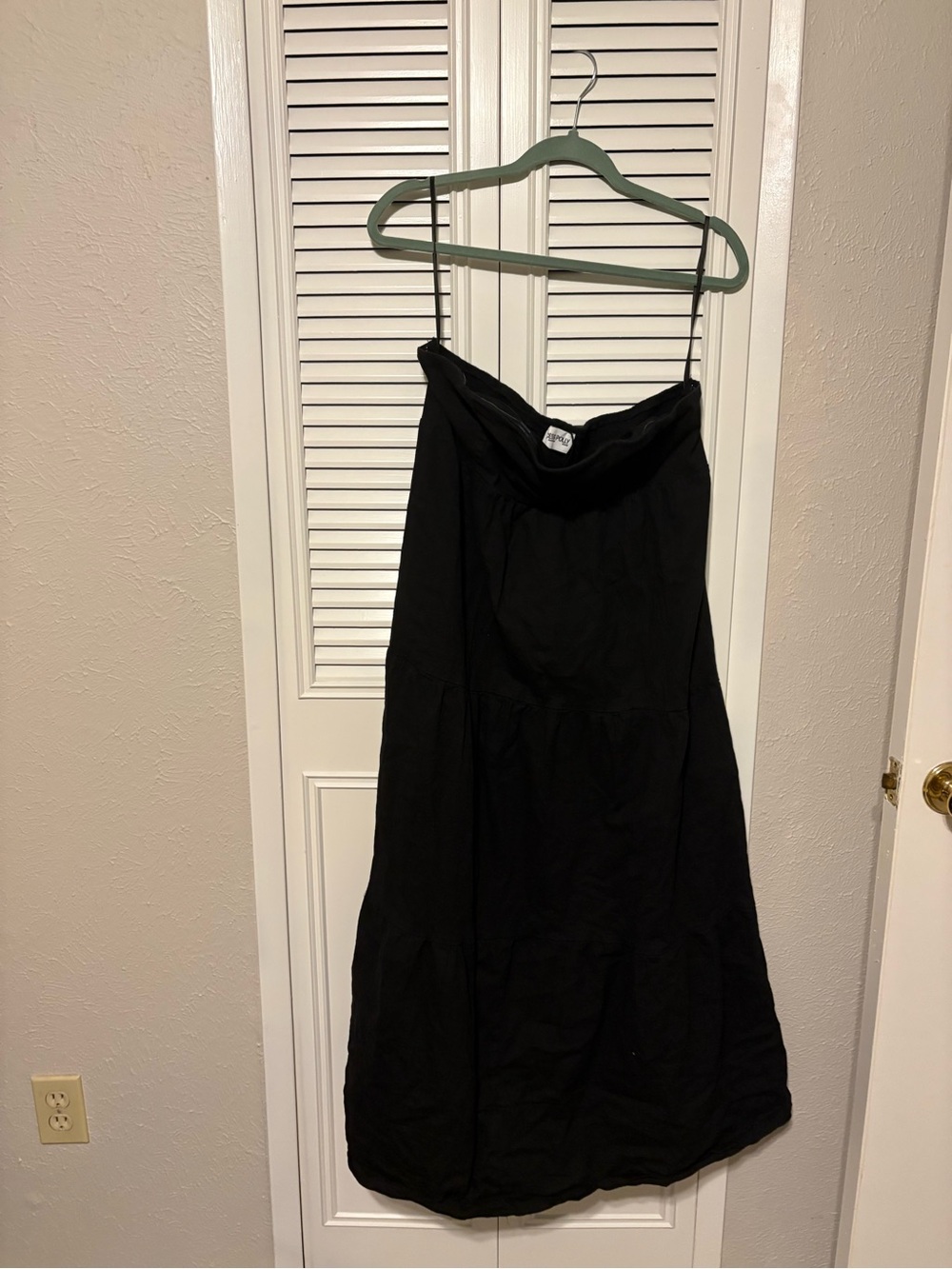 Princess Polly Black Strapless A-Line Maxi Dress